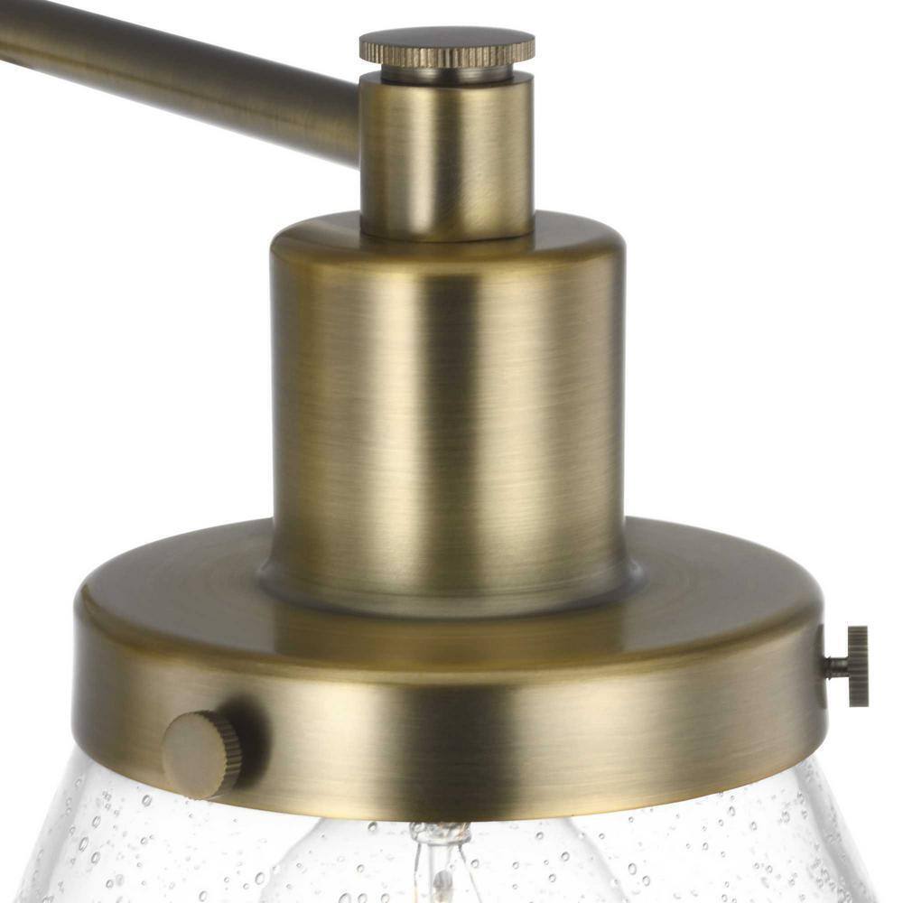 Progress Lighting Hinton Gold Vintage Brass Swing Arm Adjustable Wall Sconce