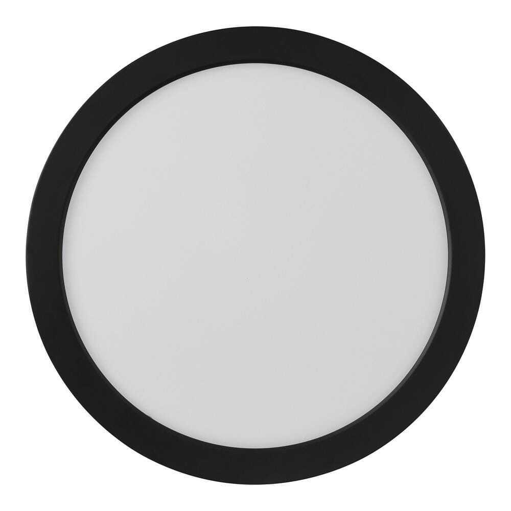 Commercial Electric 15 in. Black Ultra-Low Profile LED Flush Mount 5CCT 2-Pack