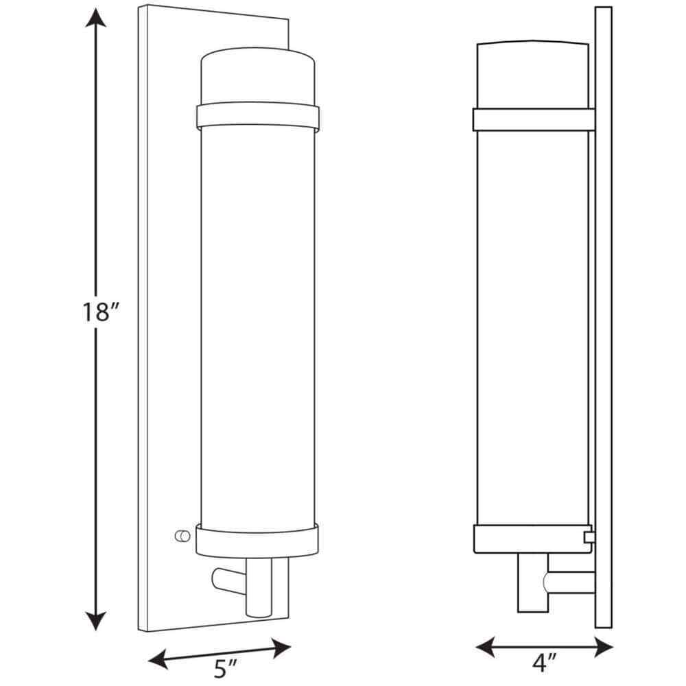 Progress Lighting Hartwick 1-Light Black Wall Sconce