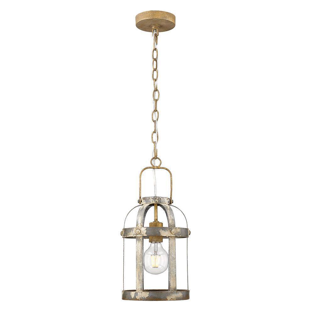 Golden Lighting Bavaria 1-Light Colonial Steel Lantern Pendant