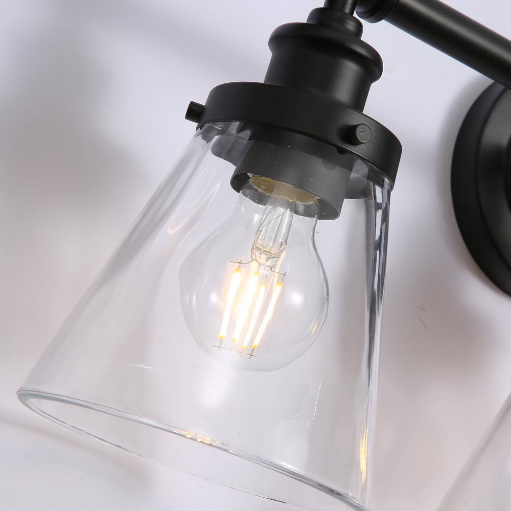 Spitzer 3-Light Black Vanity Light