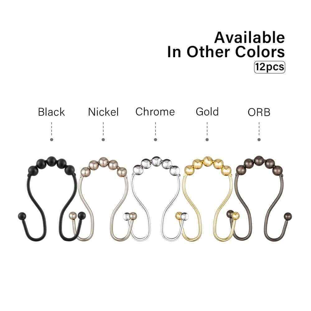 Utopia Alley Roller Ball Shower Curtain Rings Bathroom Stainless Rubbed Bronze