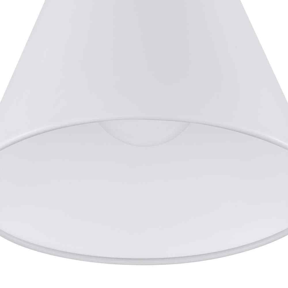 Hampton Bay Finley 8 in. 1-Light White and Chrome Semi-Flush Mount Light Fixture