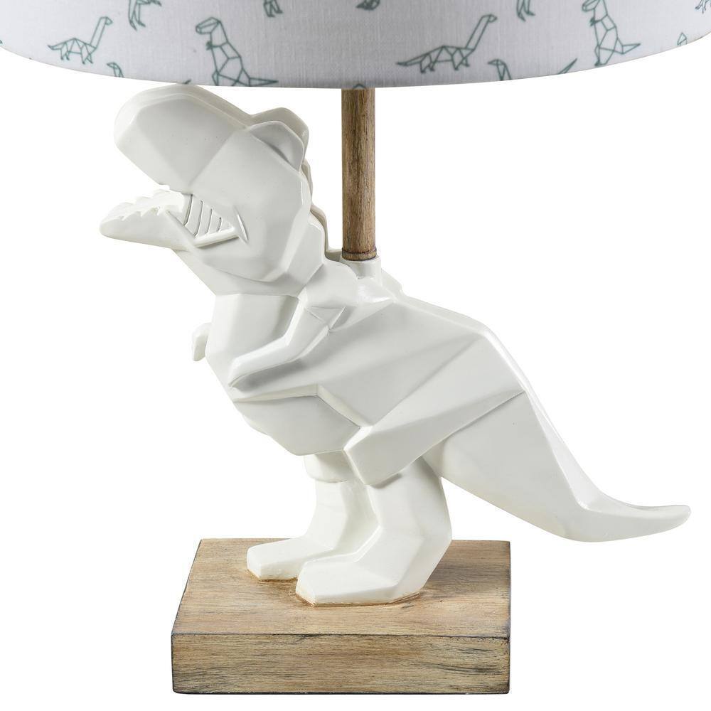 StyleCraft 26.5 in. T-Rex Dinosaur White Table Lamp L27244DS