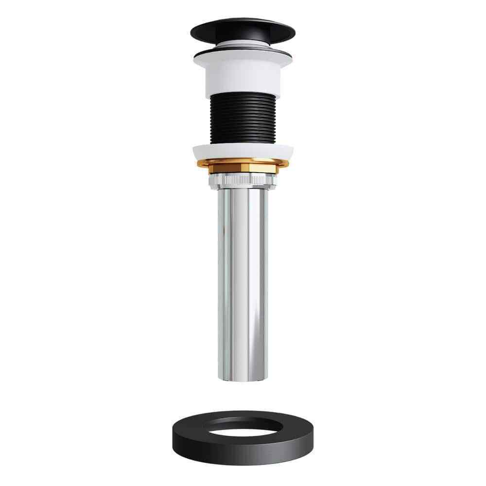 VIGO Vessel Bathroom Sink Pop-Up Drain and Mounting Ring Matte Black VG07000MB
