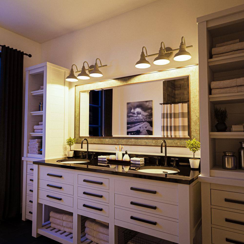 Hampton Bay Kelford 24 in. 3-Light Grey Bath Vanity Light HDP99185GRN