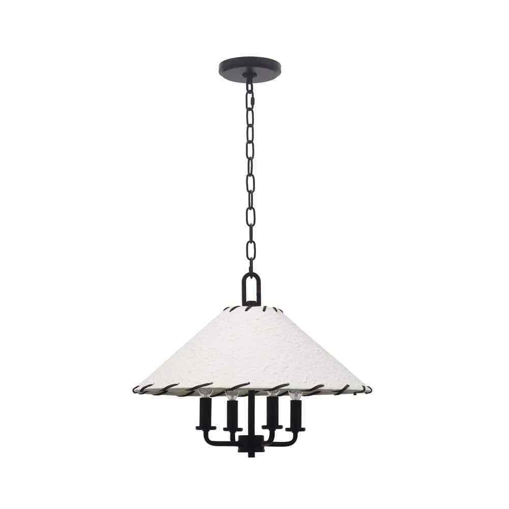 Home Decorators Collection 10 in. 1-Light Matte White and Gold Semi-Flush Mount