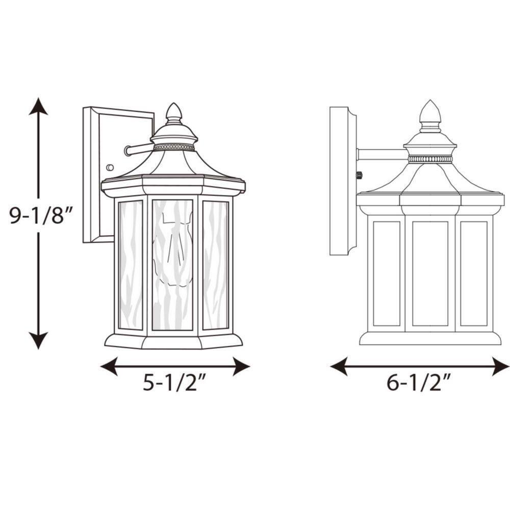 Progress Lighting Edition Collection Black Outdoor Medium Wall Lantern Light