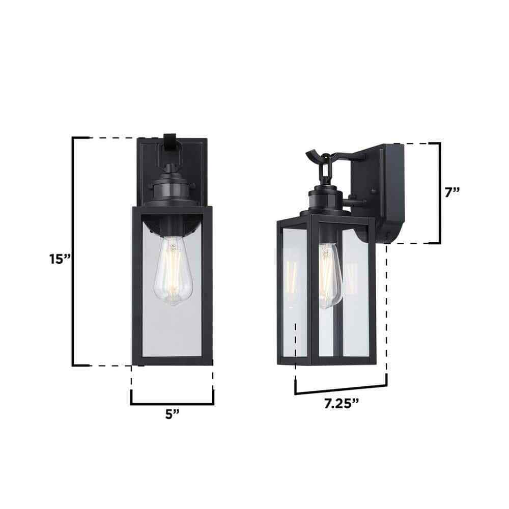 Westinghouse Lighting Victoria 1-Light Matte Black Outdoor Wall Lantern Sconce