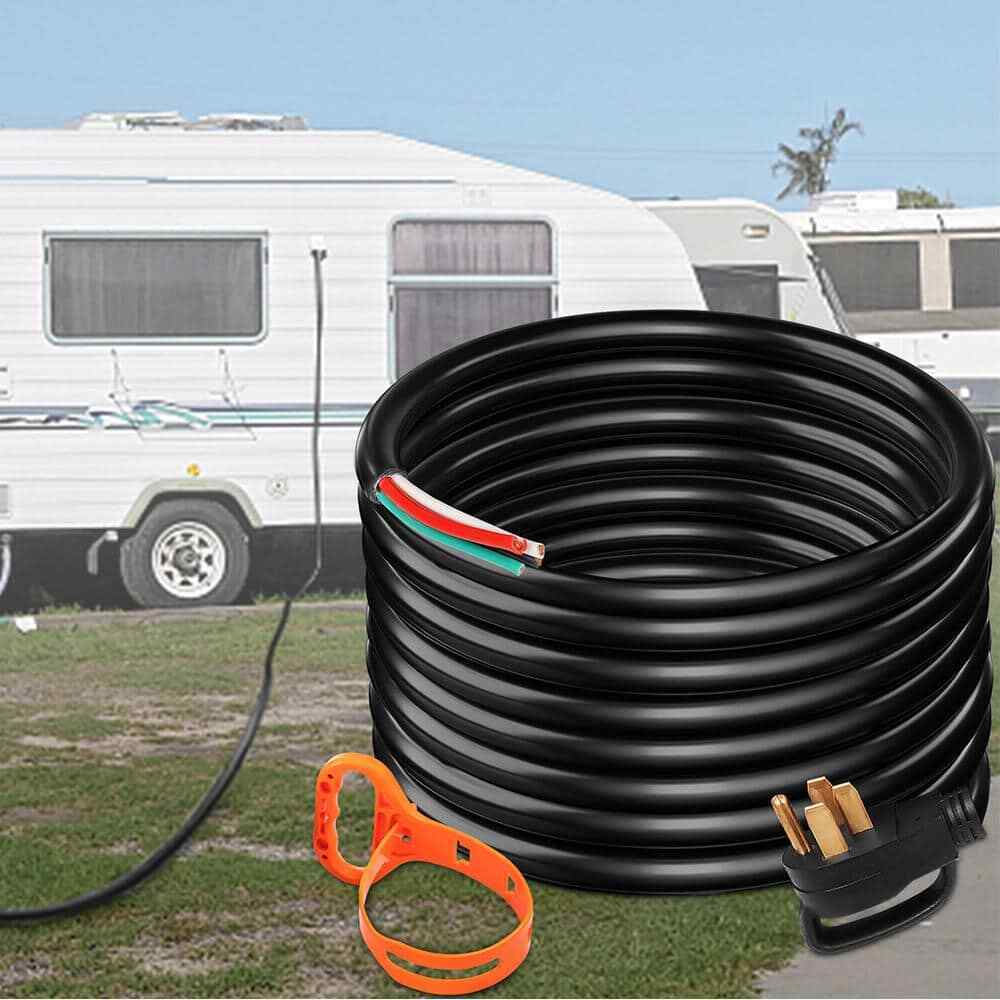 VEVOR 15 ft. 6/3 plus 8/1 50 Amp 110-Volt Generator Extension Cord 4-prong