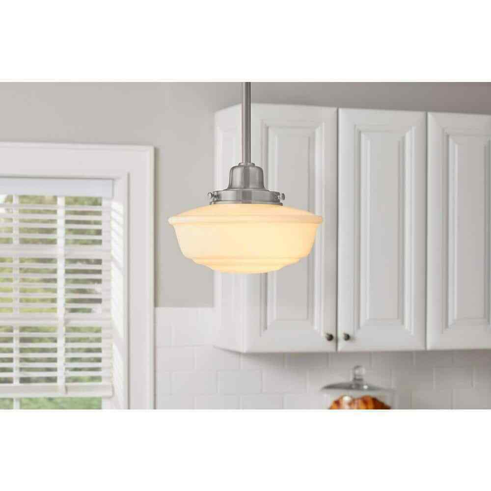 Hampton Bay Belvedere Park Brushed Nickel Pendant Hanging Light
