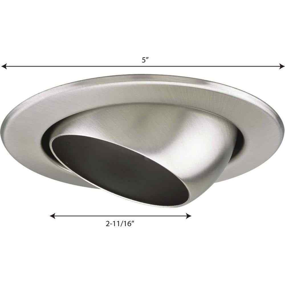 Progress Lighting Progress Lighting 4 in. Brushed Nickel Recessed Eyeball Trim