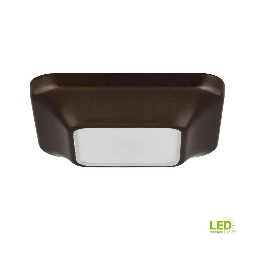 Progress Lighting 5.5 in. 10.5-Watt Antique Bronze Integrated LED Flush Mount