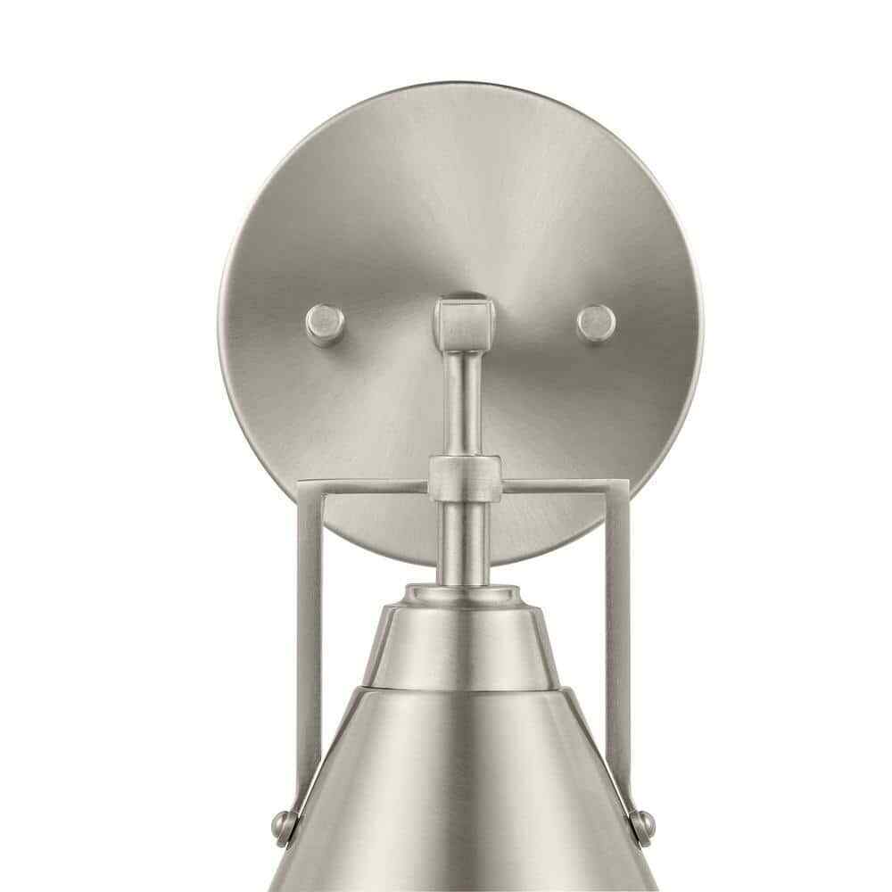 Home Decorators Insdale 1-Light Brushed Nickel Modern Bathroom Vanity Light