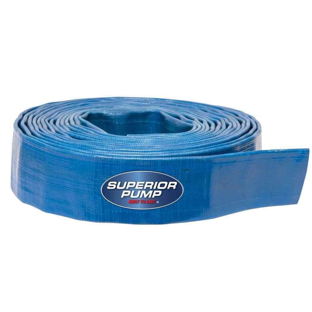Superior Pump 1-1/2 in. x 25 ft. Lay-Flat Discharge Hose Kit 99621