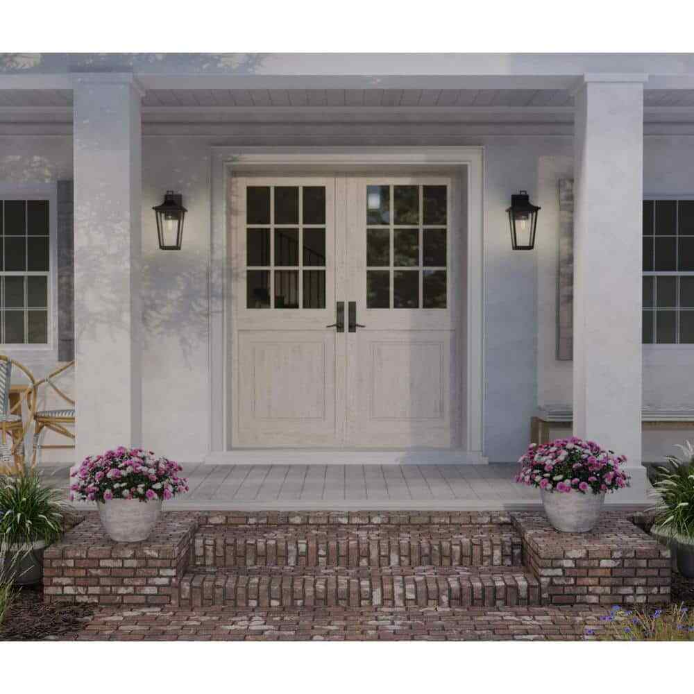 Progress Lighting Padgett 1-Light Textured Black Hardwired Outdoor Wall Lantern