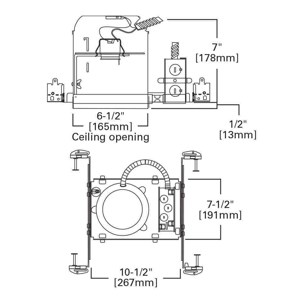 HALO 6 in. Aluminum Recessed Lighting Housing Ceiling Insulation Contact 6-Pack