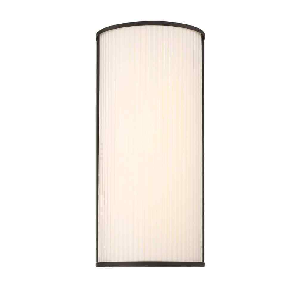 GLUCKSTEINELEMENTS Massey LED Large Outdoor Wall Sconce Black Metal 39479-HBCLED