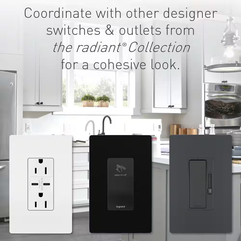 4-PACK Legrand radiant 15A 125V TamperResist GFCI Decorator Duplex Outlet NICKEL