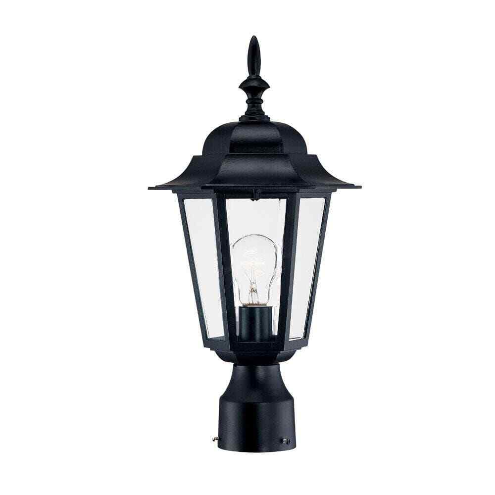 Acclaim Lighting Camelot 1-Light Matte Black Outdoor Post-Mount Fixture 6117BK