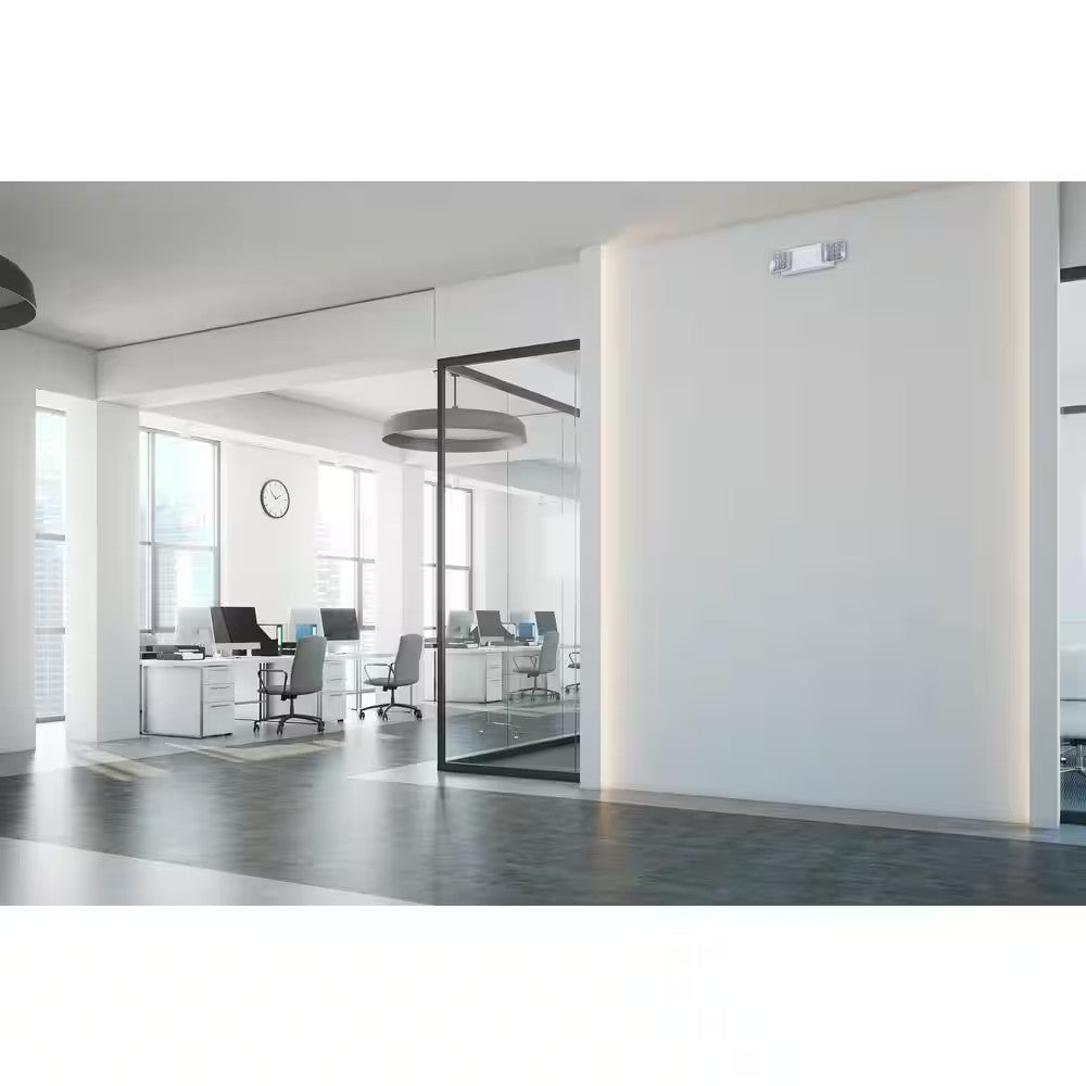 Commercial Light - Electric LED Black Emergency Light With Battery Back Up