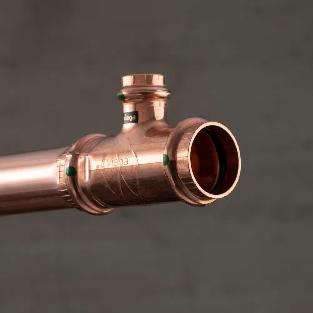 *2 PACK* Viega ProPress 1 in. x 1 in. x 1/2 in. Press Copper Reducing Tee 79321