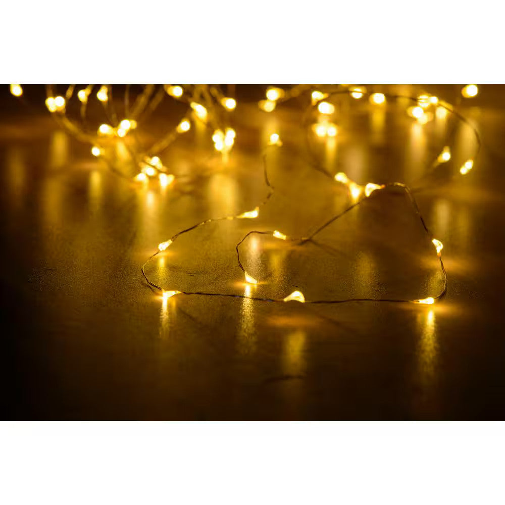 20 ft. 100-LED Integrated LED Solar Copper String Light