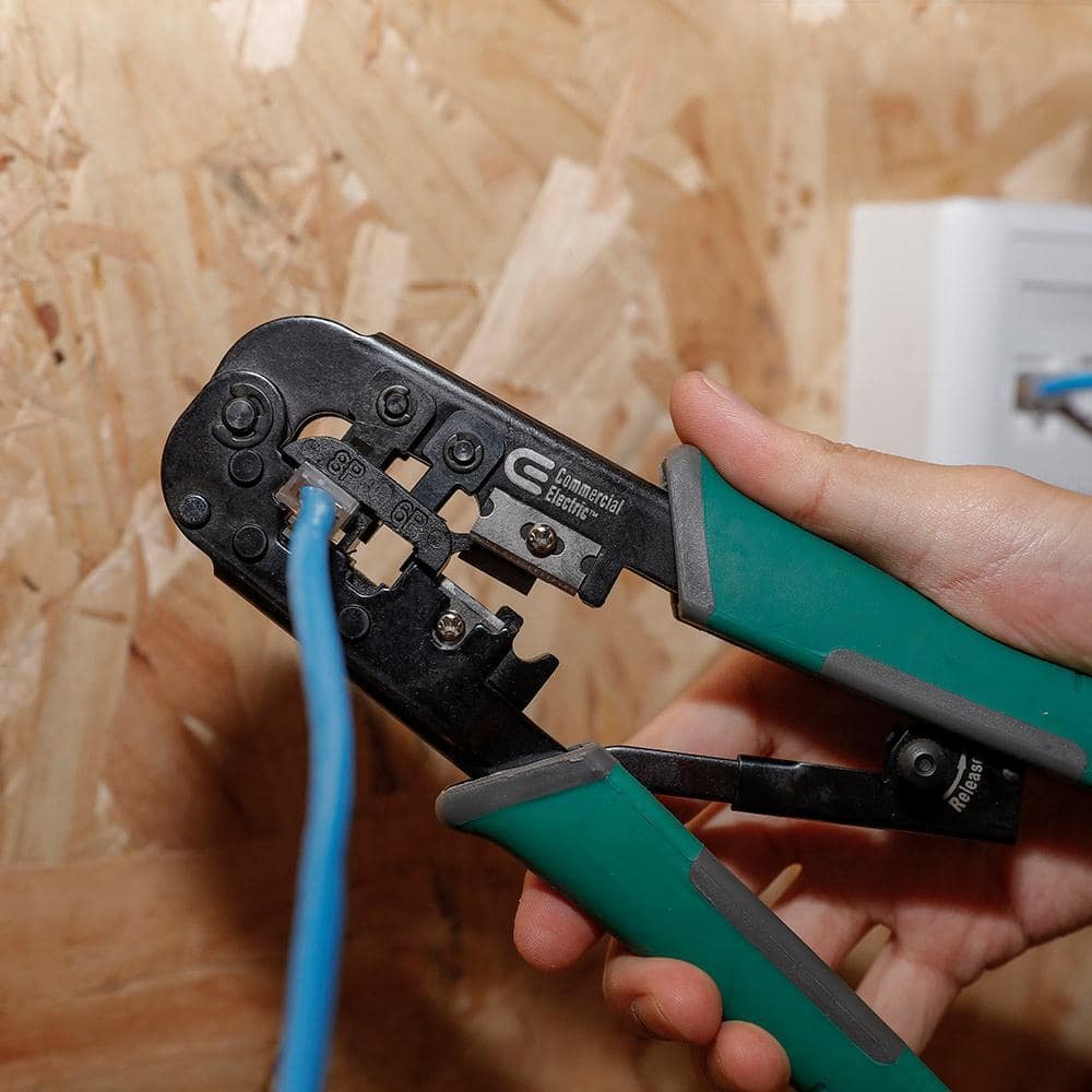 Commercial Electric Ratchet Modular Plug Crimper