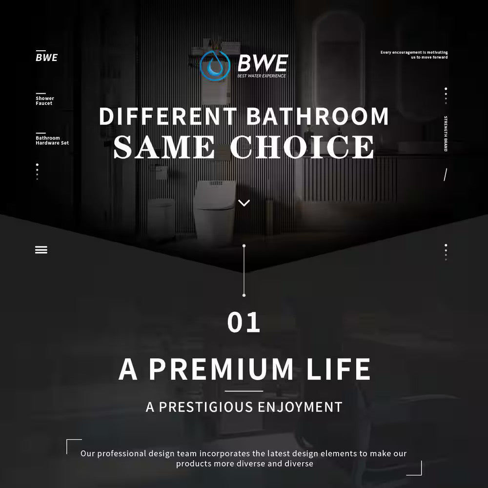 BWE Single Hole Single-Handle Bathroom Faucet With Pop Up Drain, Polished Chrome