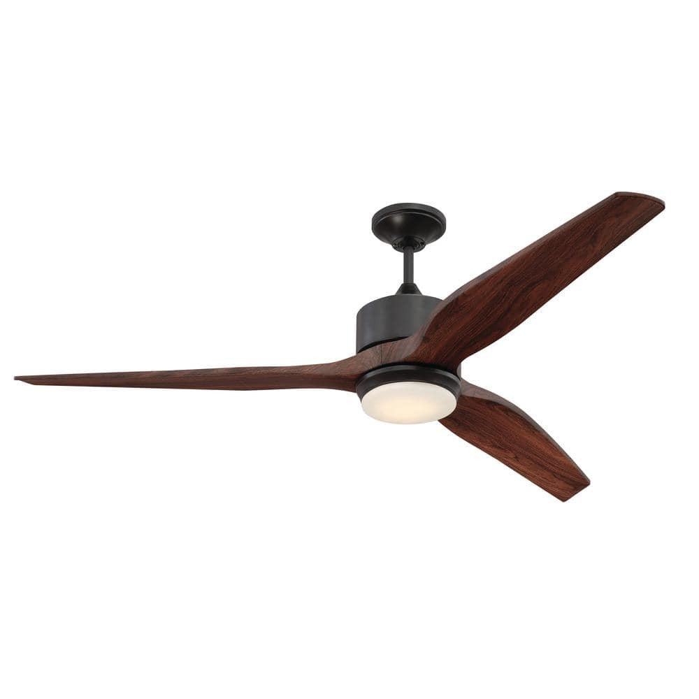 CRAFTMADE Mobi 60" Oiled Bronze Ceiling Fan LED Light and Remote/Wall Control
