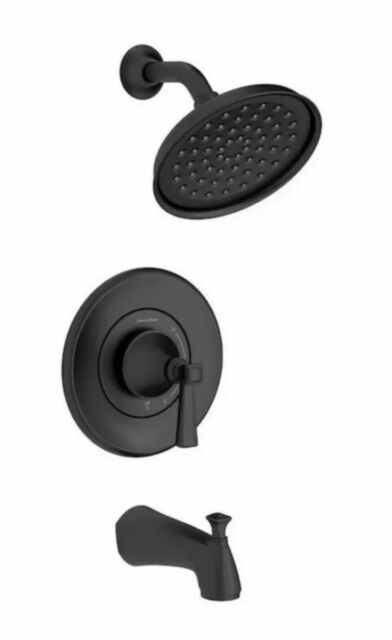 American Standard Rumson Tub and Shower Faucet in Matte Black Valve Included