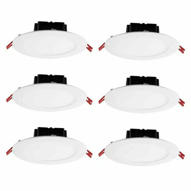 Commercial Electric Box LED 6 in Round Canless Recessed Light Soft White 6-Pack
