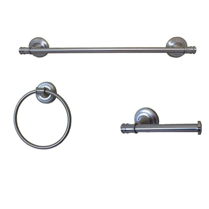 ARISTA Edgerton Collection 3 Piece Bathroom Hardware Set in Satin Nickel