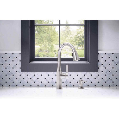 KOHLER Rubicon Single-Handle Pull-Down Sprayer Kitchen Faucet, Vibrant Stainless