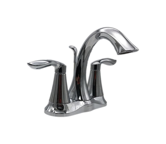 MOEN Eva 4 in. Centerset 2-Handle High-Arc Bathroom Faucet in Chrome 6410