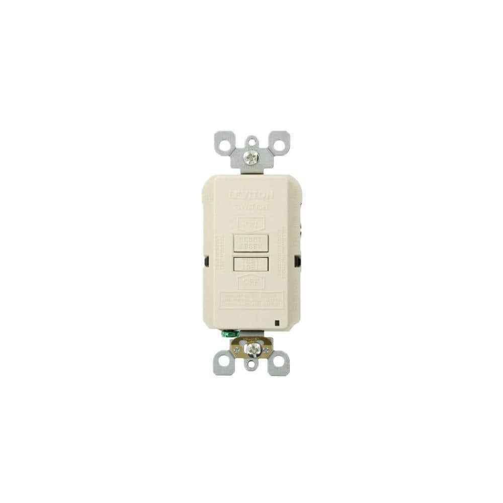 Leviton 20 Amp SmartlockPro Blank Face GFCI Outlet Light Almond GFRBF-T