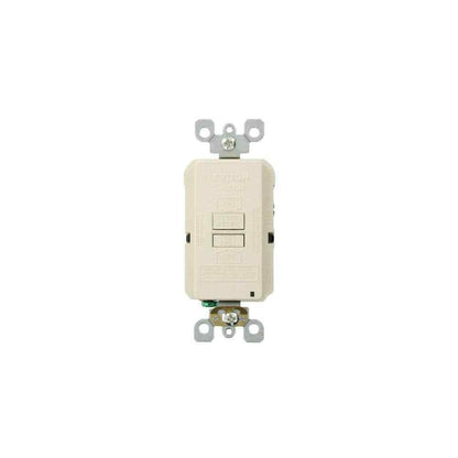 Leviton 20 Amp SmartlockPro Blank Face GFCI Outlet Light Almond GFRBF-T