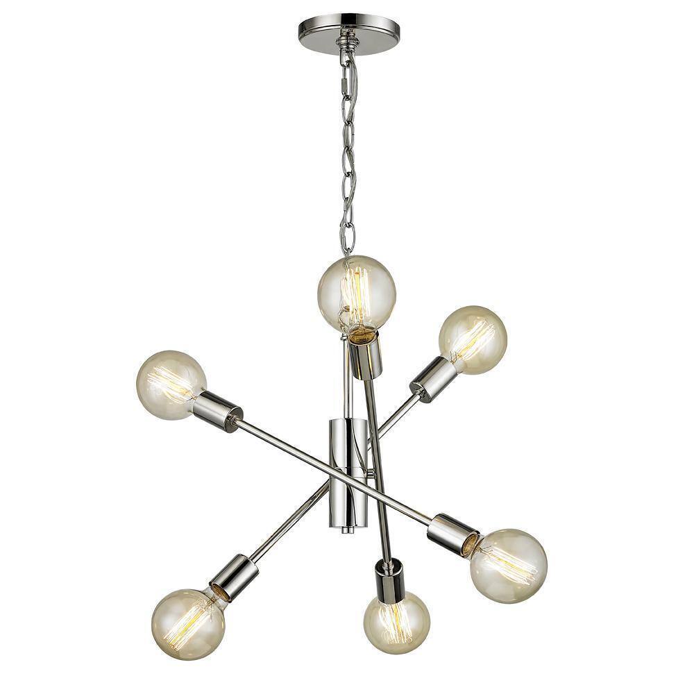 Home Decorators Collection Fife 6-Light Polished Nickel Sputnik Chandelier