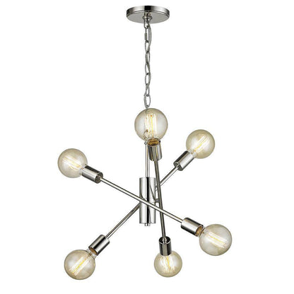 Home Decorators Collection Fife 6-Light Polished Nickel Sputnik Chandelier