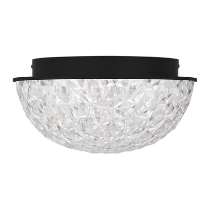 Home Decorators Ellis Place Matte Black LED Round Flush Mount Ceiling Light