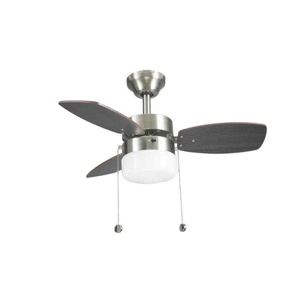 Triplicity 30 in. Indoor Brushed Nickel Ceiling Fan with Light DB30TBN-LP