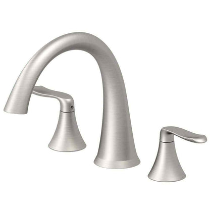 JACUZZI PICCOLO 2-Handle Deck Mount Roman Tub Faucet in Brushed Nickel MX22826