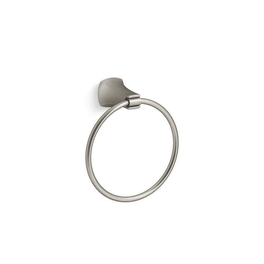 KOHLER Rubicon Wall-Mount Towel Ring in Vibrant Brushed Nickel K-R26114-BN
