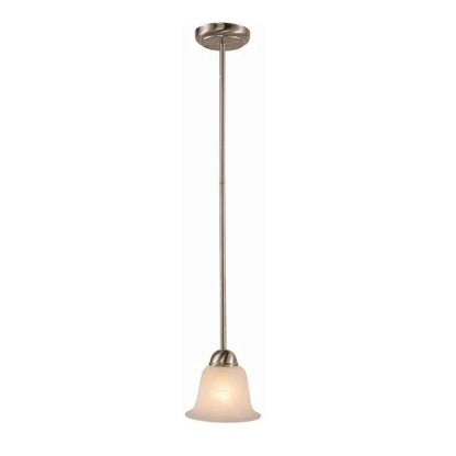 Bel Air Lighting Aspen 1-Light Brushed Nickel Hanging Mini Kitchen Pendant Light