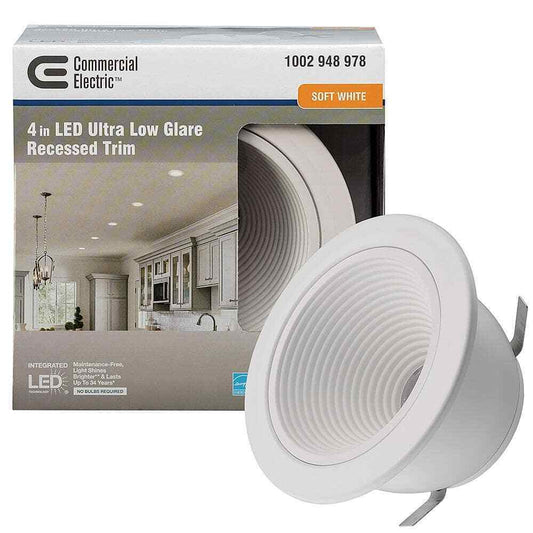 Commercial Electric Ultra Low Glare 4 in.3000K Soft White LED Recessed Downlight