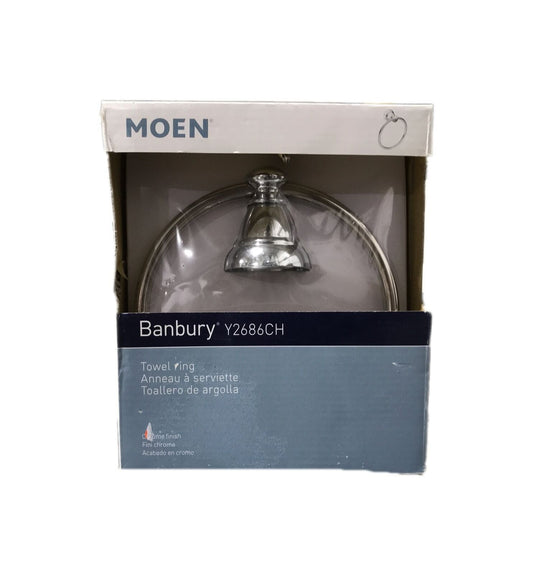 MOEN Banbury Towel Ring in Chrome Y2686CH