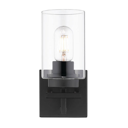 Golden Lighting Tribeca 4.5 in. 1-Light Black w/ Black Accents Bath Vanity Light