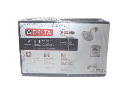 Delta Pierce Single-Handle Tub Shower Faucet in Brushed Nickel Valve Included