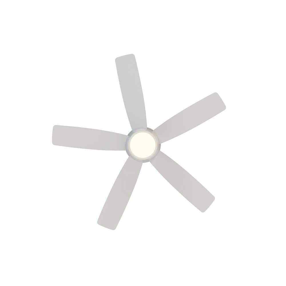 Breezism Eudora 52 in. LED Indoor White Ceiling Fan with Remote 52X2384L-MWH