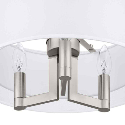 Home Decorators Hiddenbrook 15 in. 3-Light Brushed Nickel Semi-Flush Mount